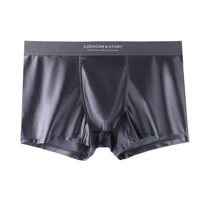 HOT SALE FOR 3 PCS MENS BRIEFS SATIN ICE SILK
