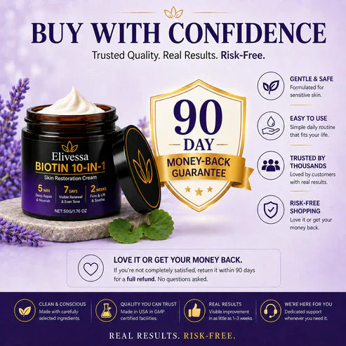 Limited-time offer: 70% off ⬇️Elivessa™ Biotin 10-in-1 Skin Restoration Cream
